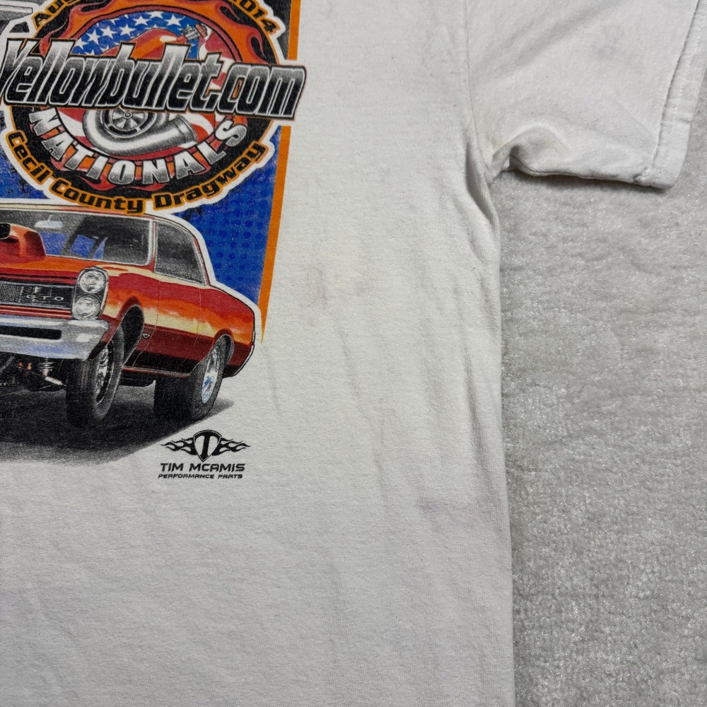 Gildan YellowBullet.com Nationals Cecil County Dragway T Shirt Mens L White 2014 - Picture 13 of 16